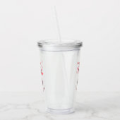 Grappige acryl tuimelaar met speelse luiaard - Pro Drinkbeker (Links)