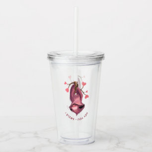 Grappige acryl tuimelaar speelse luiaard - Smile Drinkbeker
