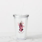 Grappige acryl tuimelaar speelse luiaard - Smile Drinkbeker (Achterkant)