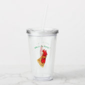 Grappige Acryl Tumbler Speels Verraste Haan Acryl Drinkbeker (Achterkant)