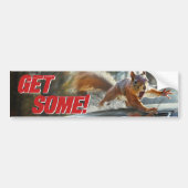 Grappige actie eekhoorn Bumpersticker "Get Some" (Voorkant)