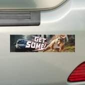 Grappige actie eekhoorn Bumpersticker "Get Some" (Op auto)
