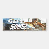 Grappige actie eekhoorn Bumpersticker "Get Some" (Voorkant)
