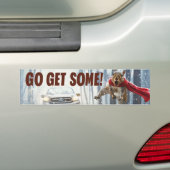Grappige actie eekhoorn Bumpersticker "Get Some" (Op auto)