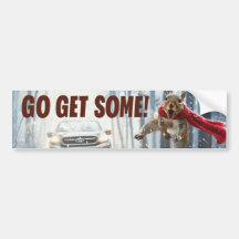 Grappige actie eekhoorn Bumpersticker "Get Some"