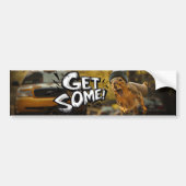 Grappige actie eekhoorn Bumpersticker "Get Some" (Voorkant)