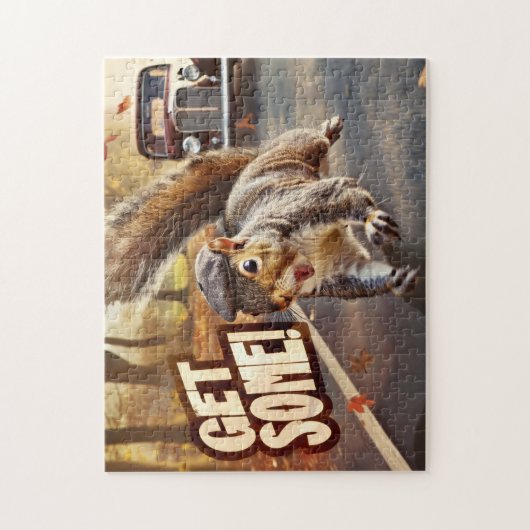 Grappige actie Eekhoorn Jigsaw puzzel "Get Some" (Verticaal)