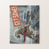 Grappige actie Eekhoorn Jigsaw puzzel "Get Some" (Verticaal)