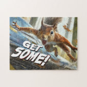 Grappige actie Eekhoorn Jigsaw puzzel "Get Some" (Horizontaal)