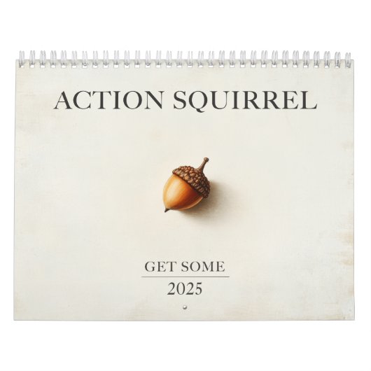 Grappige Actie Eekhoorn Kalender 2025 "Get Some" (Hoes)