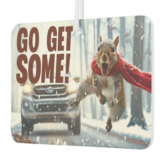 Grappige Actie Eekhoorn Luchtverfrisser "Get Some" (Links)