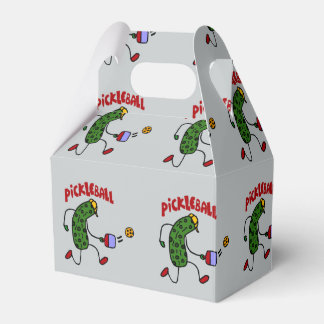 Grappige Actie Pickle Spelen Pickleball Cartoon Bedankdoosjes