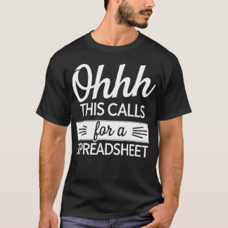 Grappige Actuariële Spreadsheet Analyst Quote T-shirt