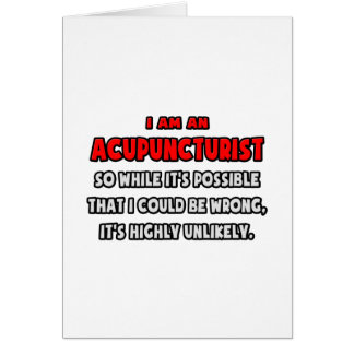 Grappige acupuncturist.. Zeer onwaarschijnlijk