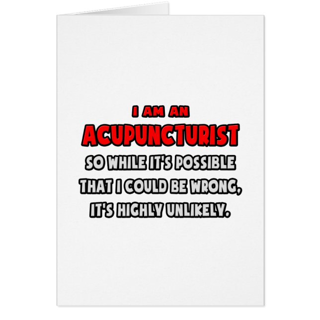 Grappige acupuncturist.. Zeer onwaarschijnlijk (Voorkant)