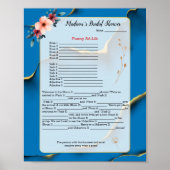 Grappige Ad-Lib spel bruidsfeest poster (Voorkant)