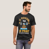 Grappige Additive Manufacturing 3D Printen Burger T-shirt (Voorkant volledig)