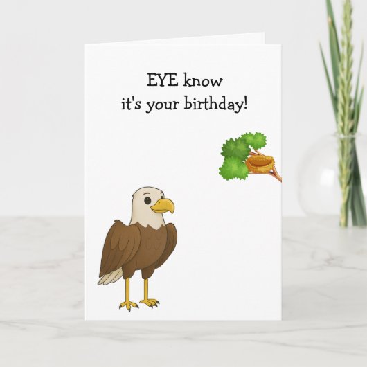 Grappige Adelaar Gezichtsscherpte Leeftijdsverwens Kaart (Voorkant)