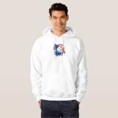 Grappige Adelaar Zonnebril Vrijheid Hoodie (Voorkant volledig)