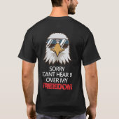 Grappige Adelaar Zonnebril Vrijheid T-Shirt (Achterkant)