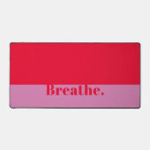 Grappige adem moderne minimalist vet roze rood bureaumat (Voorkant)