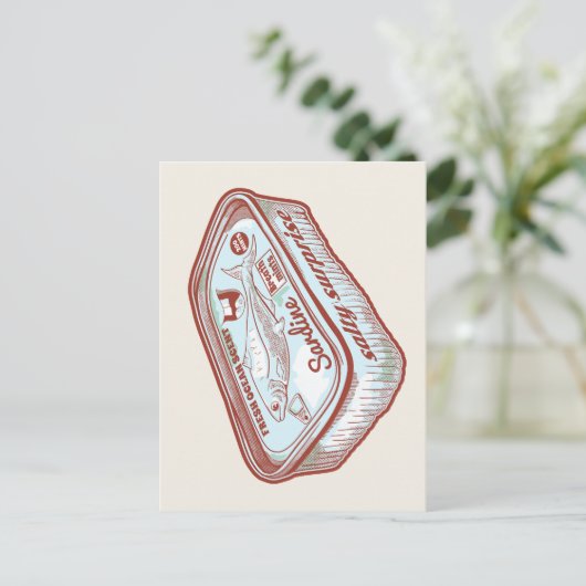 Grappige adem munt briefkaart (Staand voorkant)