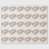 Grappige adem munt cadeaupapier (Vlak)