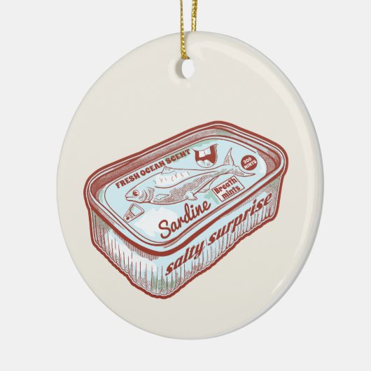 Grappige adem munt keramisch ornament (Links)