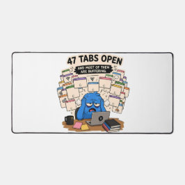 Grappige ADHD 47 Tabs Open Gel Polssteun Muismat Bureaumat