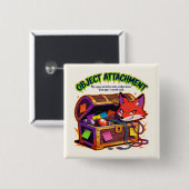Grappige ADHD-autisme-meme-cadeau voor objectbindi Vierkante Button 5,1 Cm (Voorkant /achterkant)