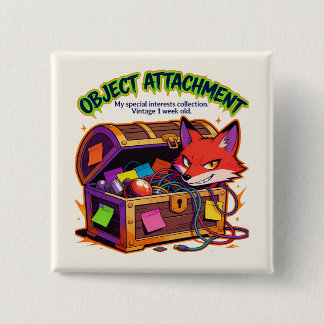 Grappige ADHD-autisme-meme-cadeau voor objectbindi Vierkante Button 5,1 Cm