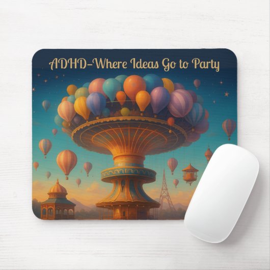 Grappige ADHD brainstorm Muismat (Met muis)