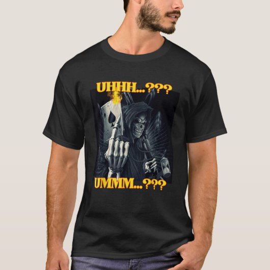 Grappige ADHD Cool Edgy Hard Skeleton Meme T-shirt (Voorkant)