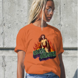 Grappige ADHD Crisis Heldin Chaos Energie Retro St T-shirt