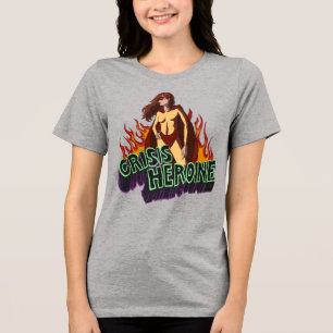 Grappige ADHD Crisis Heldin Chaos Energie Retro St Tri-Blend Shirt