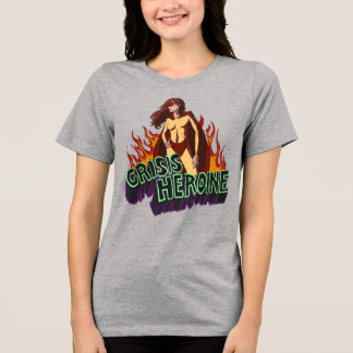 Grappige ADHD Crisis Heldin Chaos Energie Retro St Tri-Blend Shirt