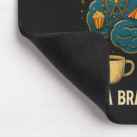 Grappige ADHD Hersenen Carnaval Muismat (Hoek)