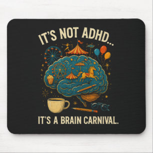 Grappige ADHD Hersenen Carnaval Muismat