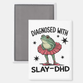 Grappige ADHD Kikker Neurodivergente Meme Y2K Frog Magneet (Voorkant / Achterkant)