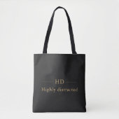 Grappige ADHD Luxe Monogram – Elegante Aangepaste Tote Bag (Voorkant)