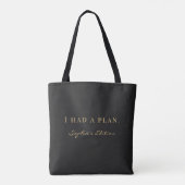 Grappige ADHD Luxe Monogram – Elegante Aangepaste Tote Bag (Achterkant)