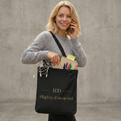 Grappige ADHD Luxe Monogram – Elegante Aangepaste Tote Bag