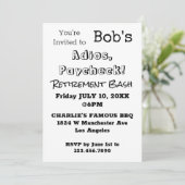 GRAPPIGE Adios, Paycheck Papa Pensioenfeest Kaart (Staand voorkant)