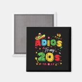 Grappige Adios voor mijn 20ste verjaardag Cinco de Magneet (Voorkant / Achterkant)