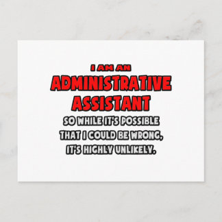 Grappige administratieve activa.. Zeer onwaarschij Briefkaart
