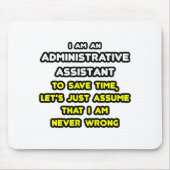 Grappige administratieve assistent T-shirts Muismat (Voorkant)