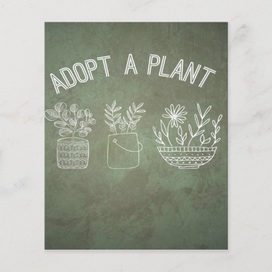 Grappige Adoptie van een Plant Natuurlijk Flyer (Voorkant)