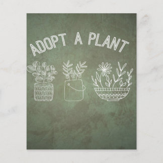 Grappige Adoptie van een Plant Natuurlijk Flyer