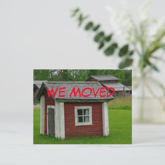 Grappige adreswijziging Briefkaart (Staand voorkant)