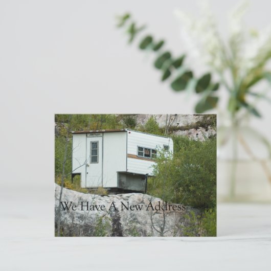 Grappige adreswijziging Kaart - Lang verloren camp (Staand voorkant)